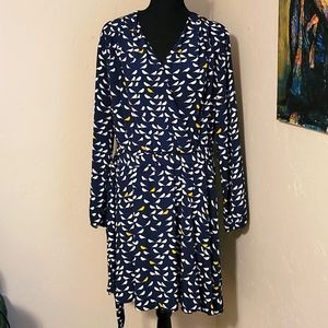 EUC navy blue bird dress